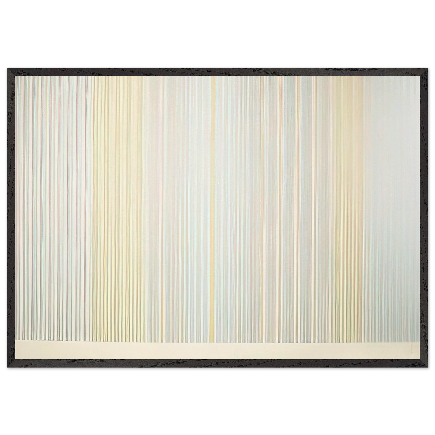 Renoirs Curtain - 1977 - Gene Davis 70x100 cm / 28x40 inches Framed Art Print – Black Wooden Frame