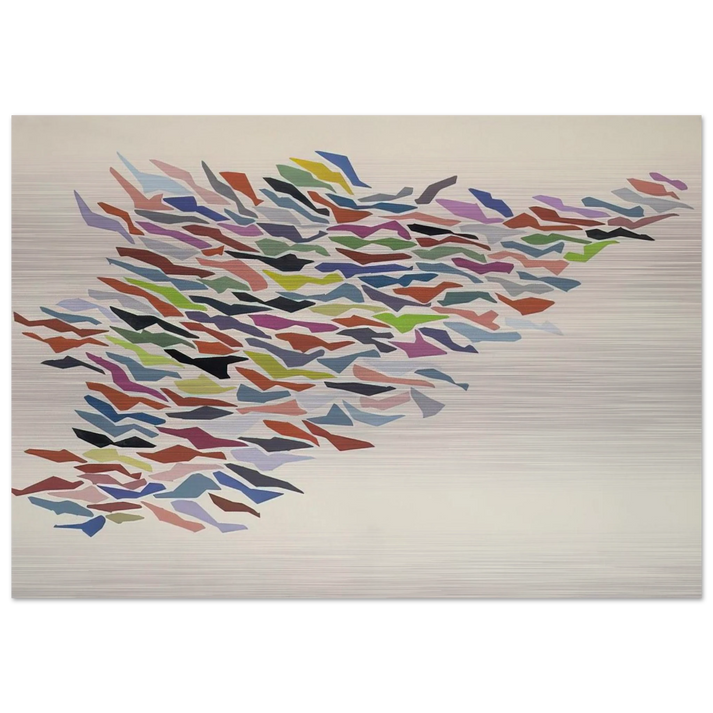 Variables with Color - Post-Painterly Abstraction - Robert Goodnough Brushed Aluminum Print - 70x100 cm / 28x40 inches | Robert Goodnough Aluminum Print | Robert Goodnough Prints