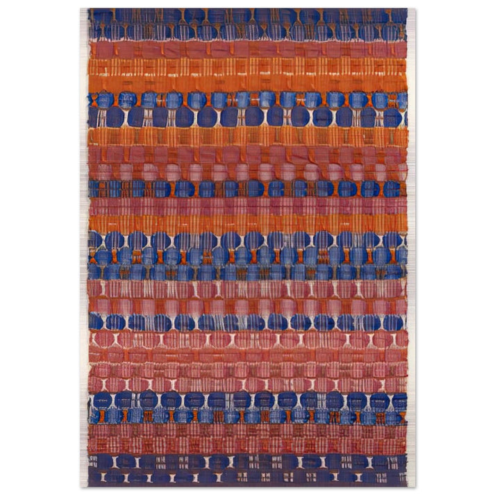 RED AND BLUE LAYERS 1954 - Anni Albers Brushed Aluminum Print - 70x100 cm / 28x40 inches | Anni Albers Aluminum Print | Anni Albers Prints
