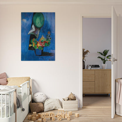 FLOWERS AND CERAMIC PLATE 1913 - Henri Matisse Brushed Aluminum Print - 70x100 cm / 28x40 inches | Henri Matisse Aluminum Print | Henri Matisse Prints