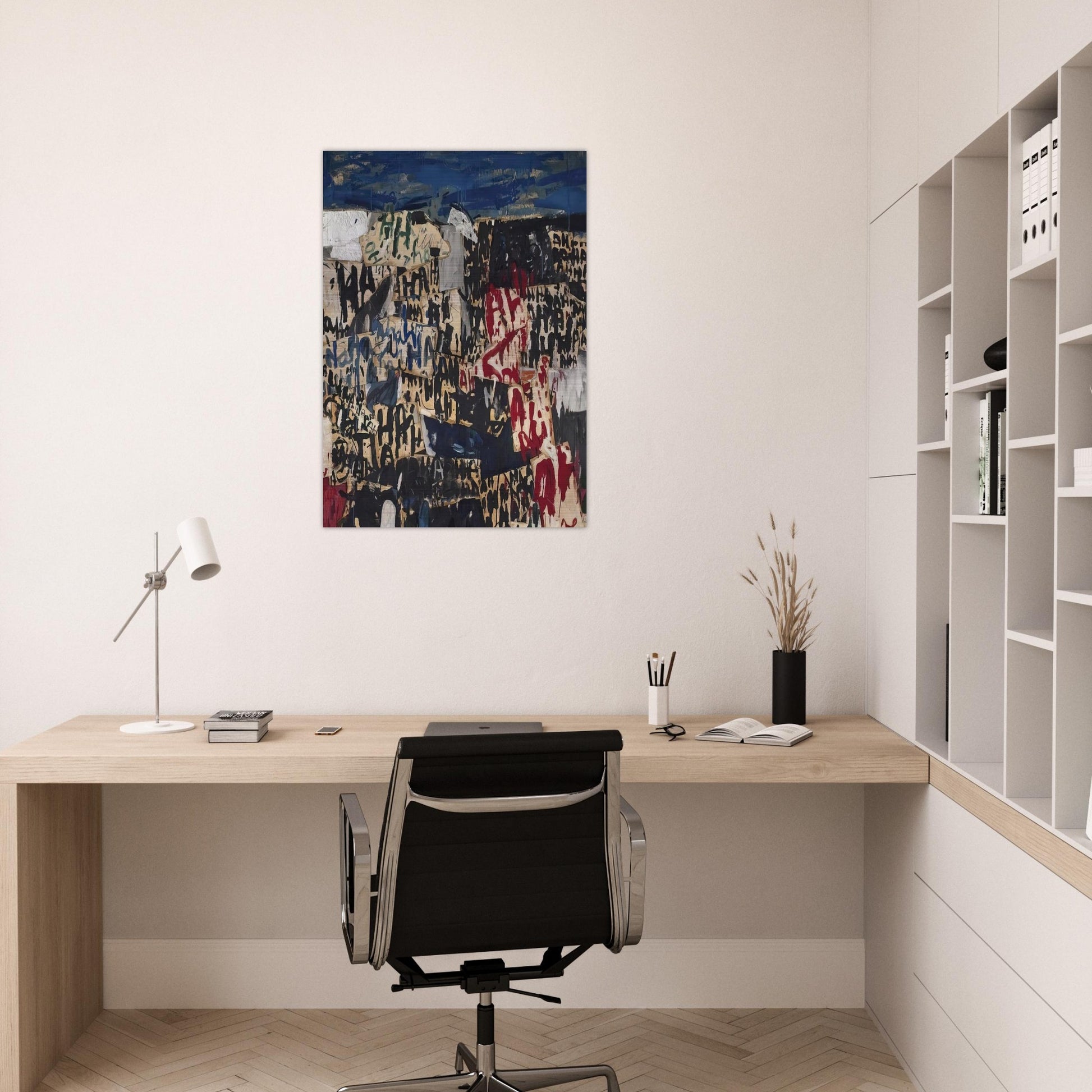 Allan Kaprow on the Legacy of Jackson Pollock - Allan Kaprow Brushed Aluminum Print - 70x100 cm / 28x40 inches | Allan Kaprow Aluminum Print | Allan Kaprow Prints