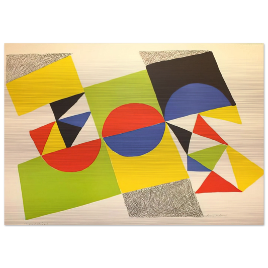 RHYTHM COLOUR 1 - Sonia Delaunay Brushed Aluminum Print - 70x100 cm / 28x40 inches | Sonia Delaunay Aluminum Print | Sonia Delaunay Prints