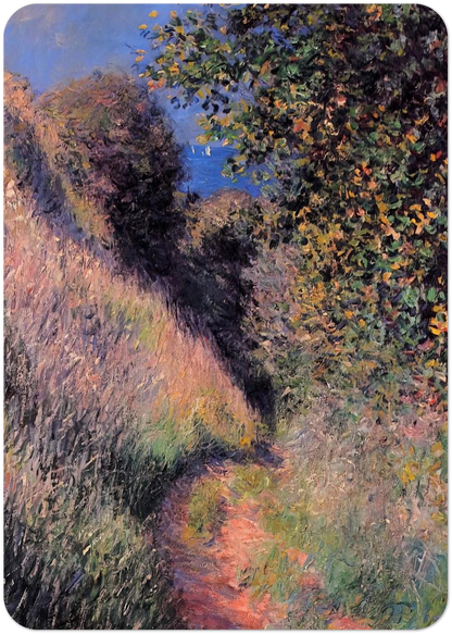 Path at Pourville By claude monet Pack of 10 Post Cards | claude monet Post Cards | A6 (10.5 x 14.8 cm) - 4.1 x 5.8 inches