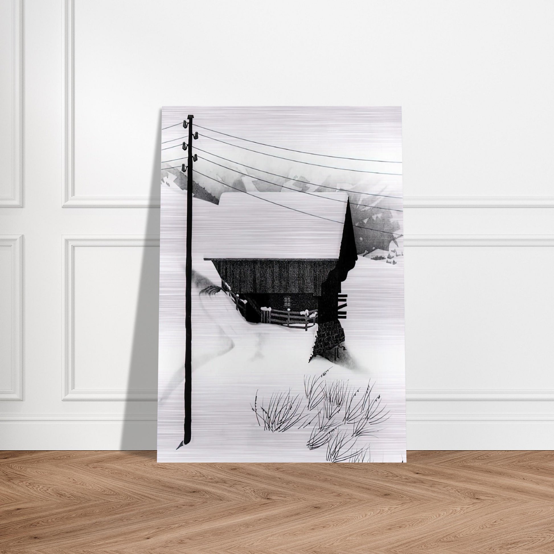 SNOW - MC Escher Brushed Aluminum Print - 70x100 cm / 28x40 inches | MC Escher Aluminum Print | MC Escher Prints