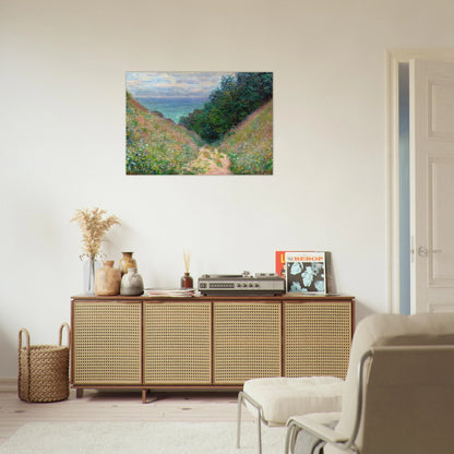 Path at La Cavee, Pourville - claude monet Brushed Aluminum Print - 70x100 cm / 28x40 inches | claude monet Aluminum Print | claude monet Prints