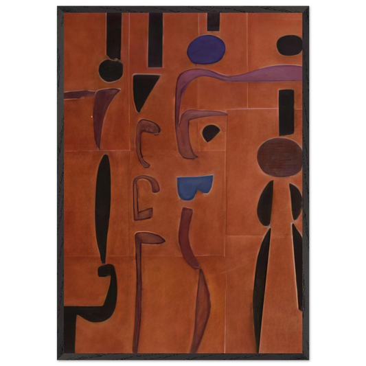 Terracotta - 2004 United States - Will Barnet 70x100 cm / 28x40 inches Framed Art Print – Black Wooden Frame