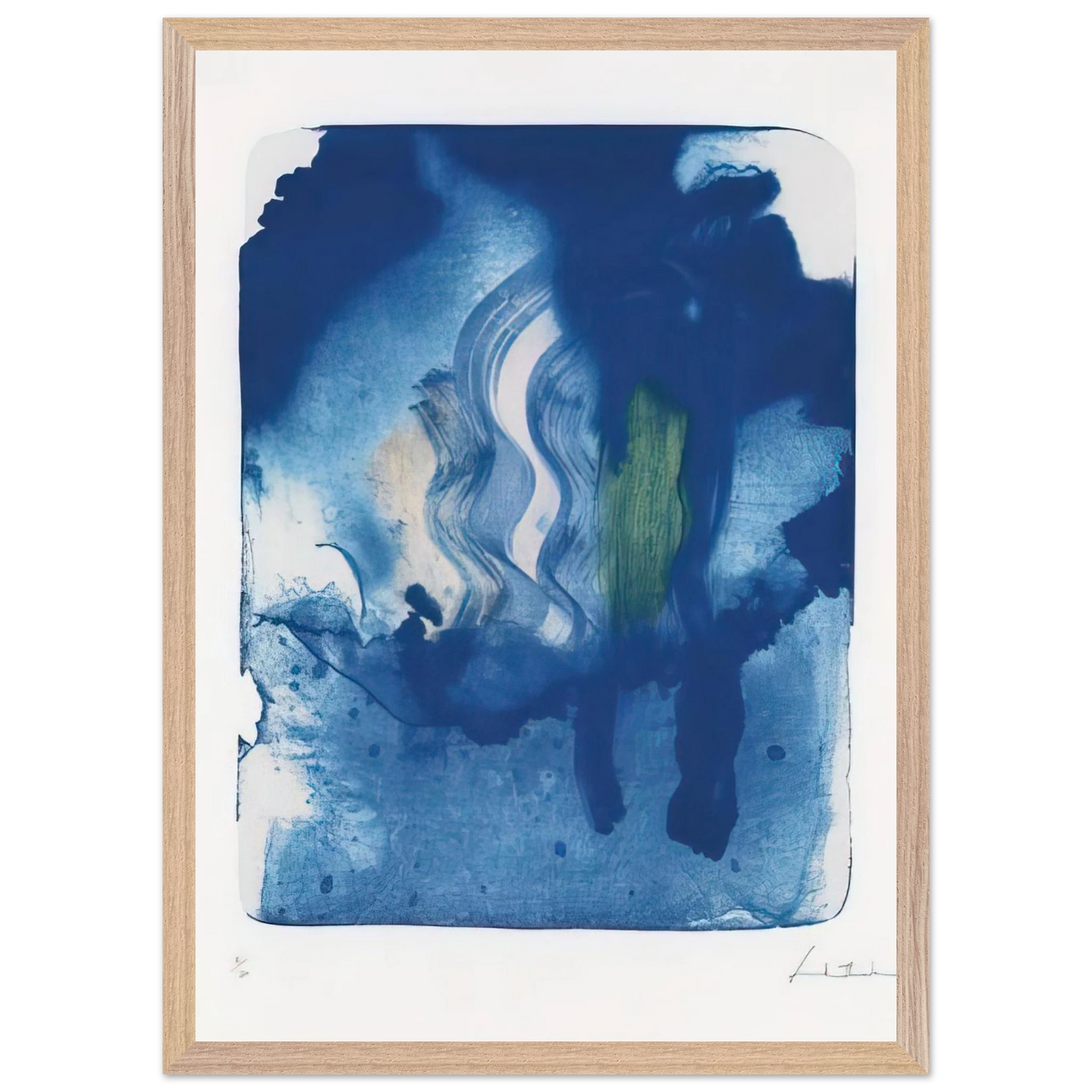 Helen Frankenthaler - Reflections V - 1995 Wall art - 30x45 cm / 12x18 inches - Fine Art Poster-canvas - -