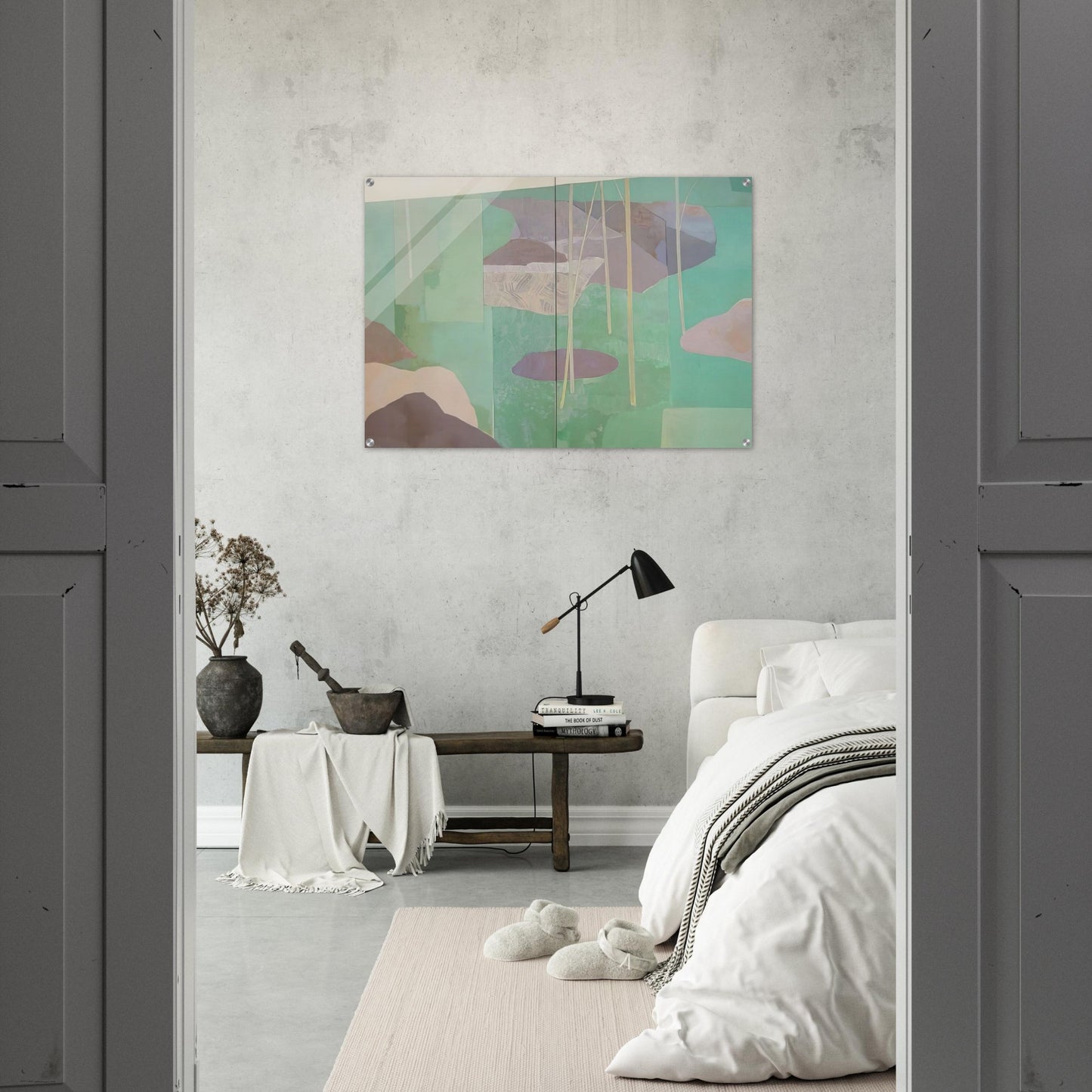 Young Bamboo Diptych - Abstract Expressionism - Kenzo Okada Acrylic Print - 70x100 cm / 28x40″ inches | Kenzo Okada Wall Art | Kenzo Okada Prints