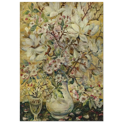 Flower vase - Post-Impressionism - Natalia Goncharova Brushed Aluminum Print - 70x100 cm / 28x40 inches | Natalia Goncharova Aluminum Print | Natalia Goncharova Prints