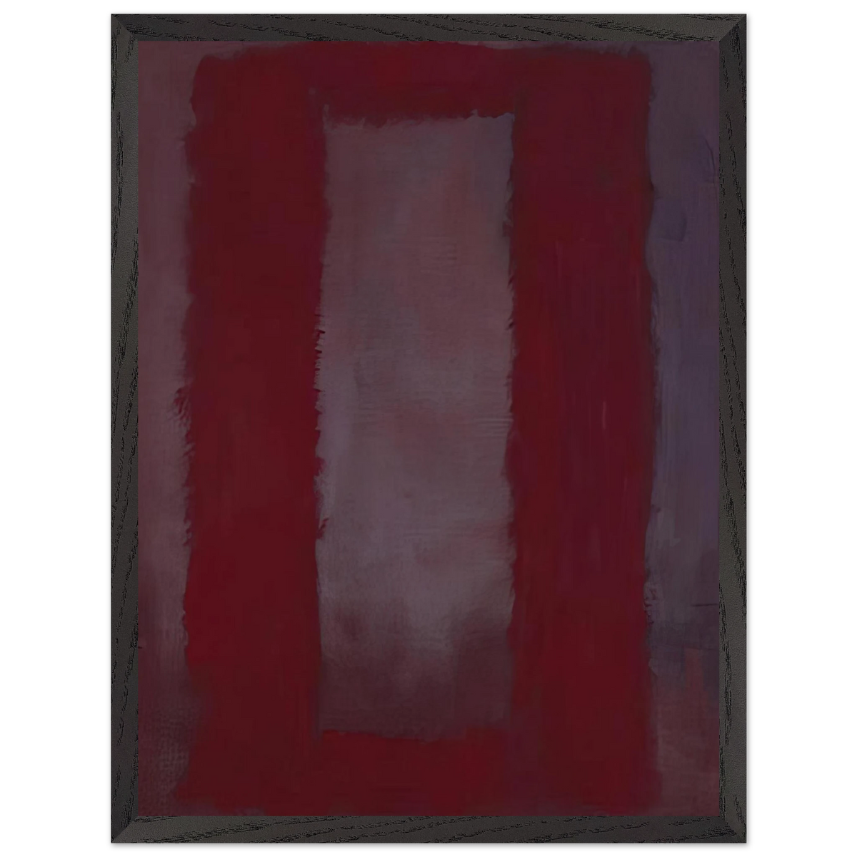 Mark Rothko - Red on Maroon - 1959 Wall Art - 30x40 cm / 12x16 inches - Premium Wooden Framed Poster With Fine Art Paper - White frame