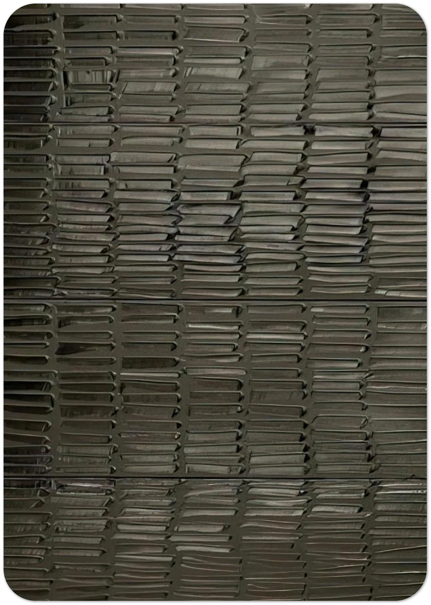 Peinture 324 x 181 cm, 19 février 2009 Polyptyque - 2009 By Pierre Soulages Pack of 10 Post Cards | Pierre Soulages Post Cards | A6 (10.5 x 14.8 cm) - 4.1 x 5.8 inches