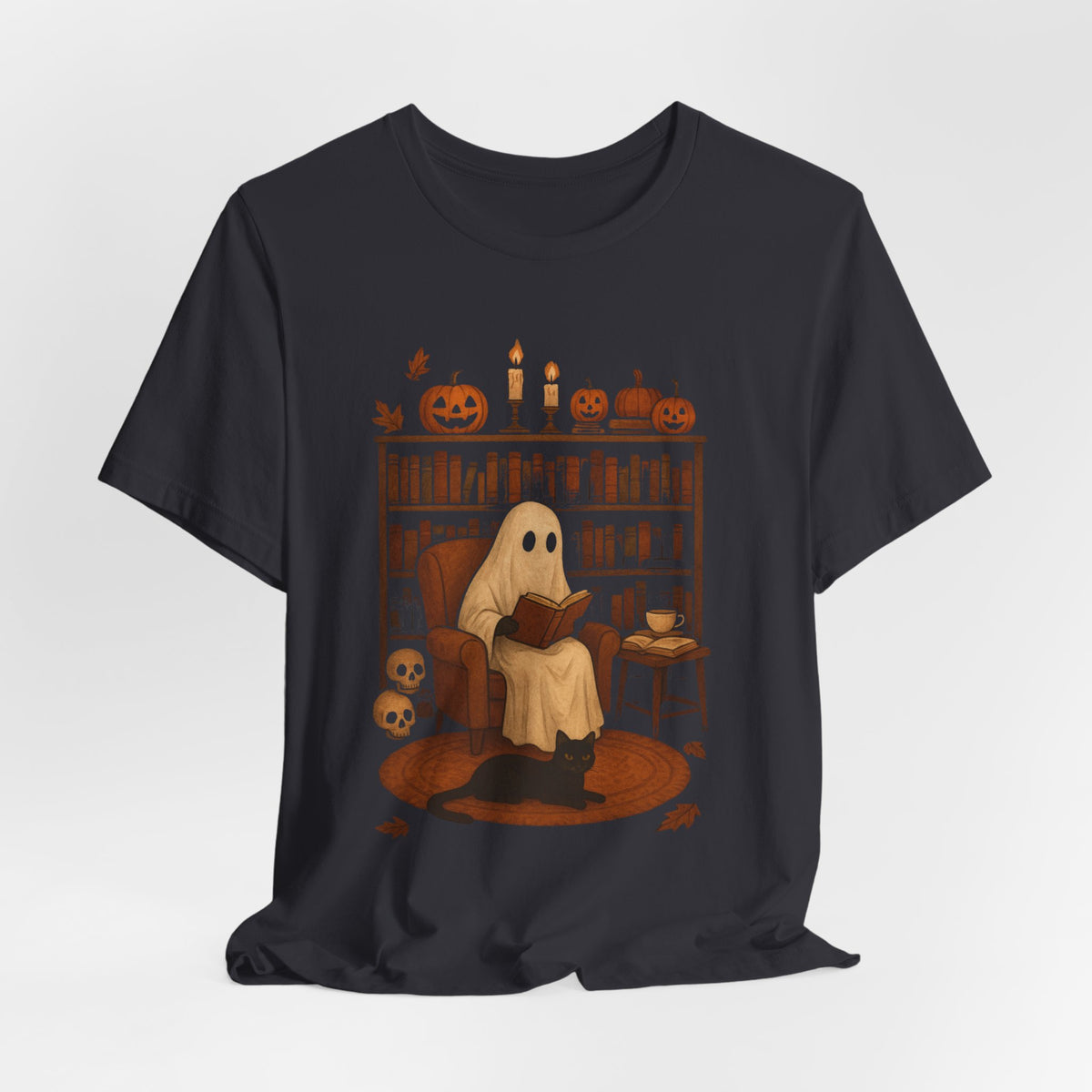 Vintage-Geisterbibliothek für Bücherliebhaber – Gruselig und stimmungsvoll für Halloween