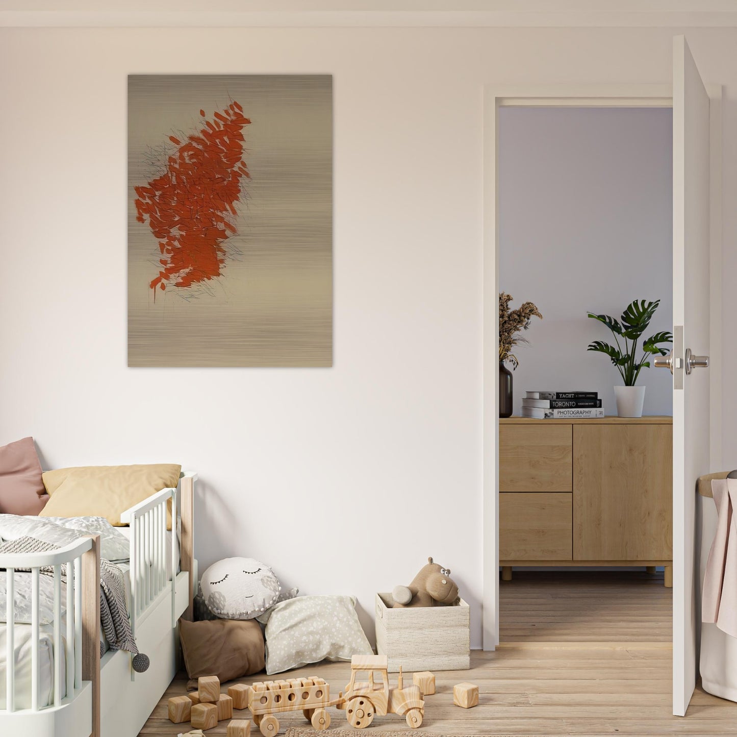 Orange - 1973 - Robert Goodnough Brushed Aluminum Print - 70x100 cm / 28x40 inches | Robert Goodnough Aluminum Print | Robert Goodnough Prints