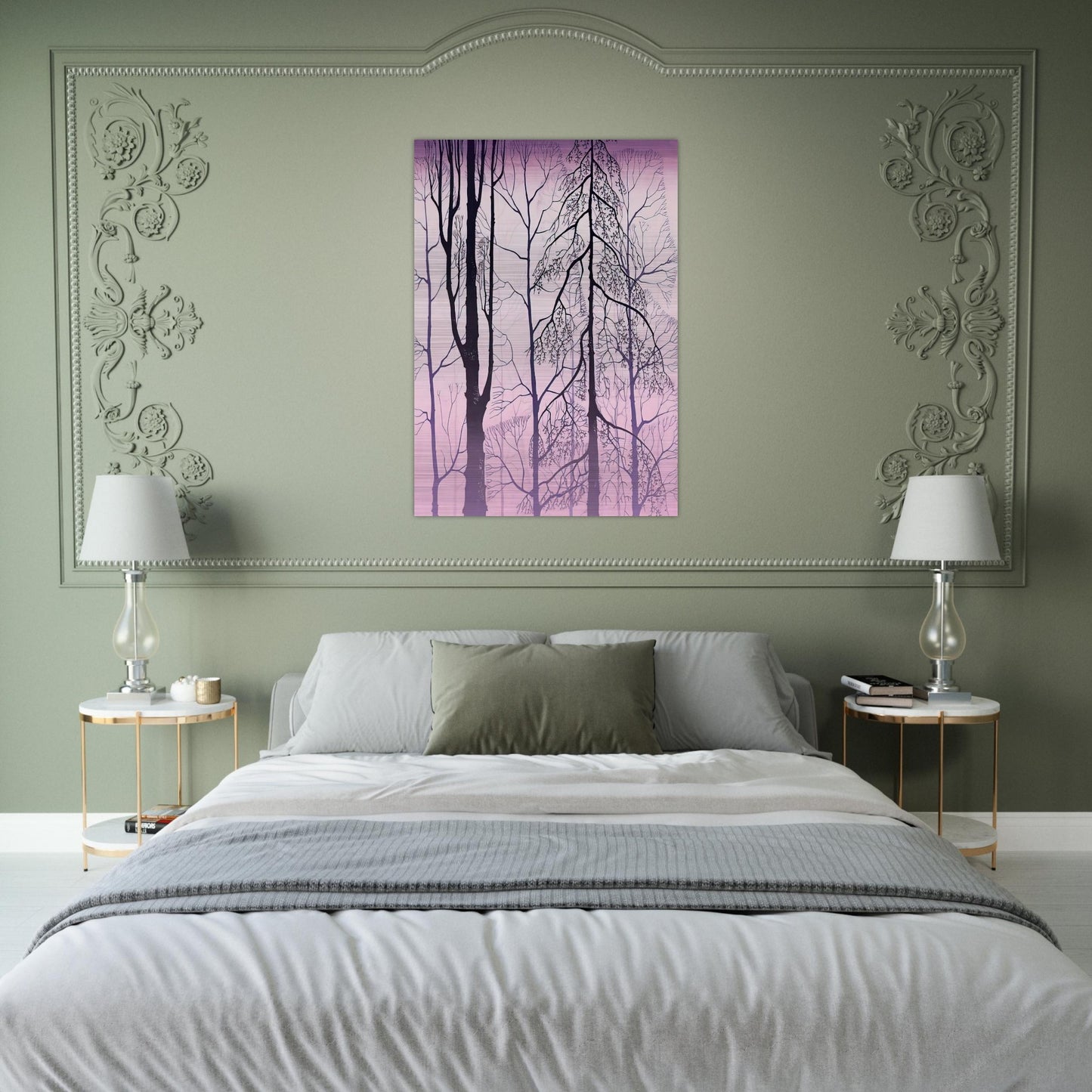 Winter woods - Eyvind Earle Brushed Aluminum Print - 70x100 cm / 28x40 inches | Eyvind Earle Aluminum Print | Eyvind Earle Prints