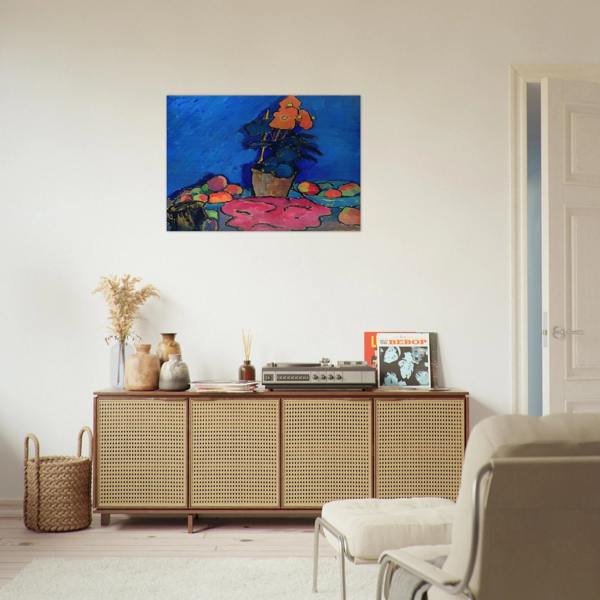 STILL LIFE WITH BEGONIA 1911 - Alexej von Jawlensky Brushed Aluminum Print - 70x100 cm / 28x40 inches | Alexej von Jawlensky Aluminum Print | Alexej von Jawlensky Prints