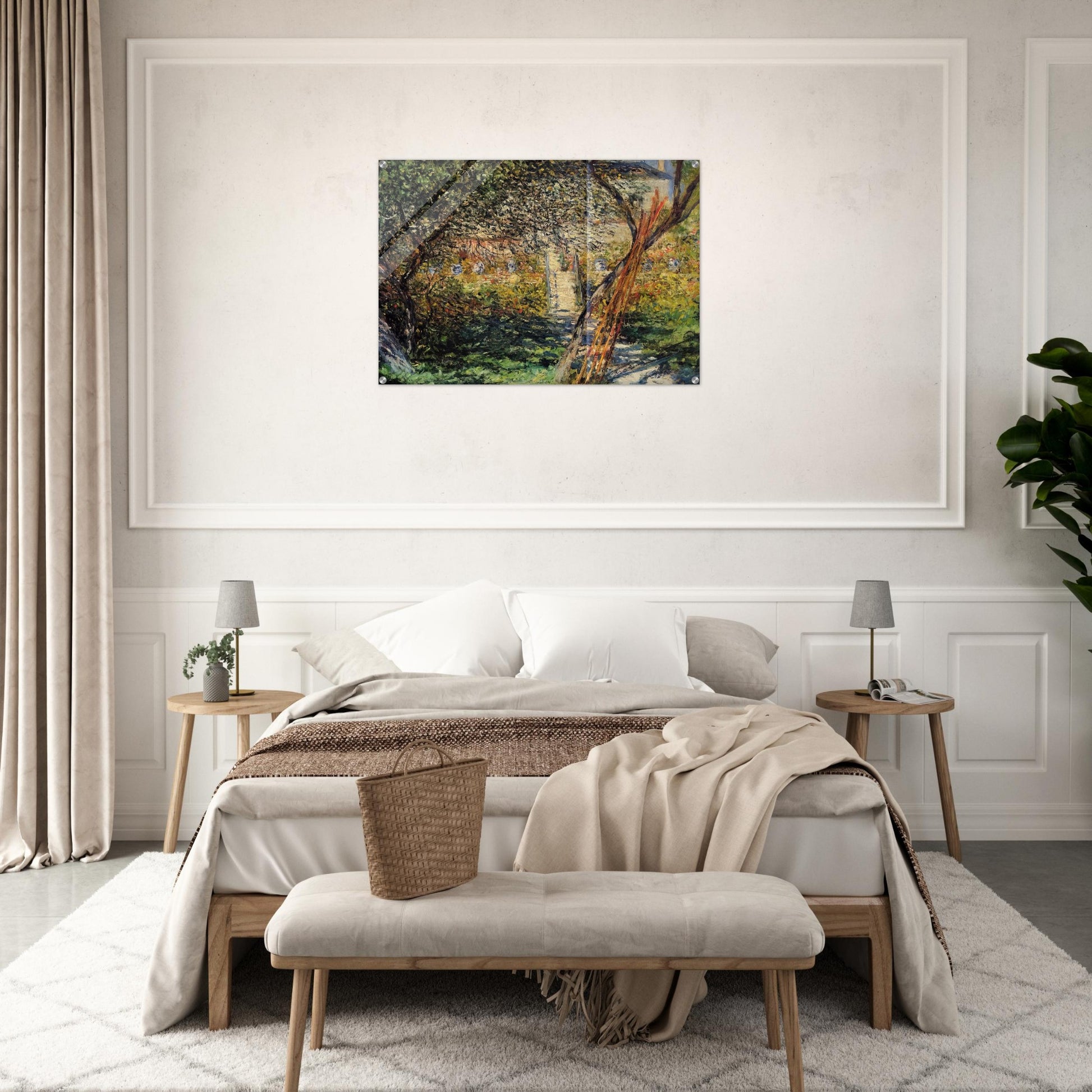 Garden at Vetheuil - claude monet Acrylic Print - 70x100 cm / 28x40″ inches | claude monet Wall Art | claude monet Prints
