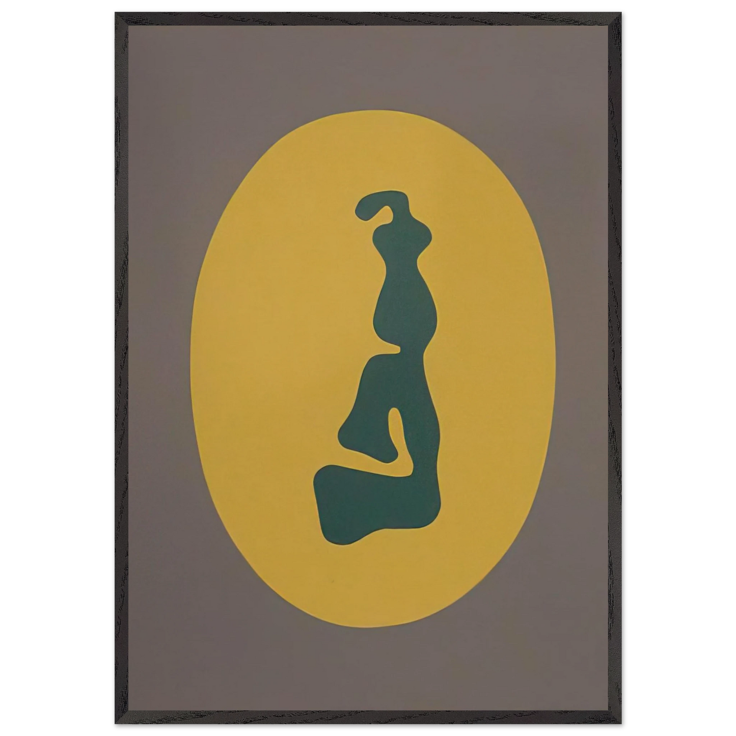 Sun N1 - Jean Arp 70x100 cm / 28x40 inches Framed Art Print – Black Wooden Frame
