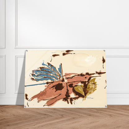Pink Bird Figure I, 1961- - Helen Frankenthaler Acrylic Print - 70x100 cm / 28x40″ inches