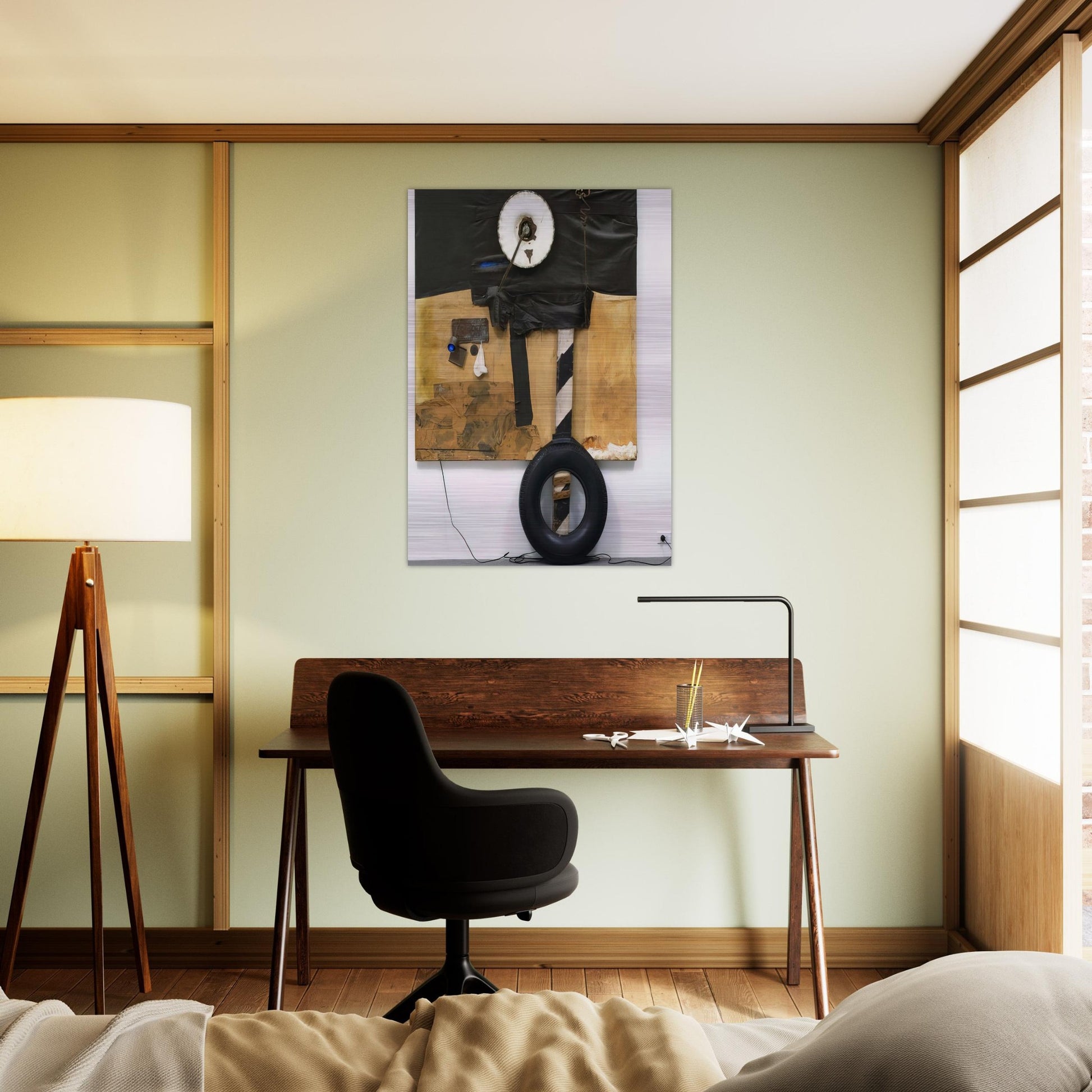 FIRST LANDING JUMP 1961 - Robert Rauschenberg Brushed Aluminum Print - 70x100 cm / 28x40 inches | Robert Rauschenberg Aluminum Print | Robert Rauschenberg Prints