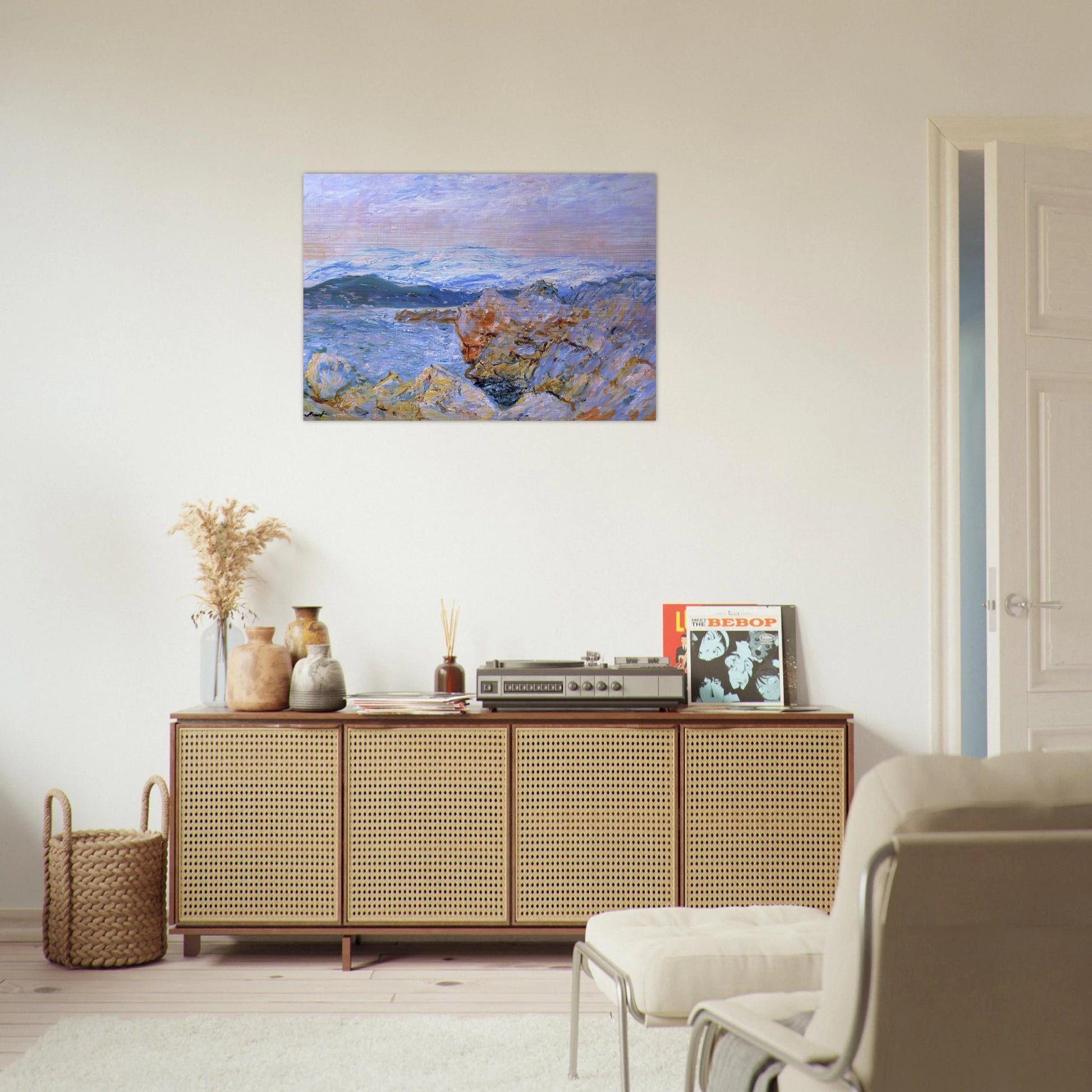 The Gulf Juan at Antibes - claude monet Brushed Aluminum Print - 70x100 cm / 28x40 inches | claude monet Aluminum Print | claude monet Prints