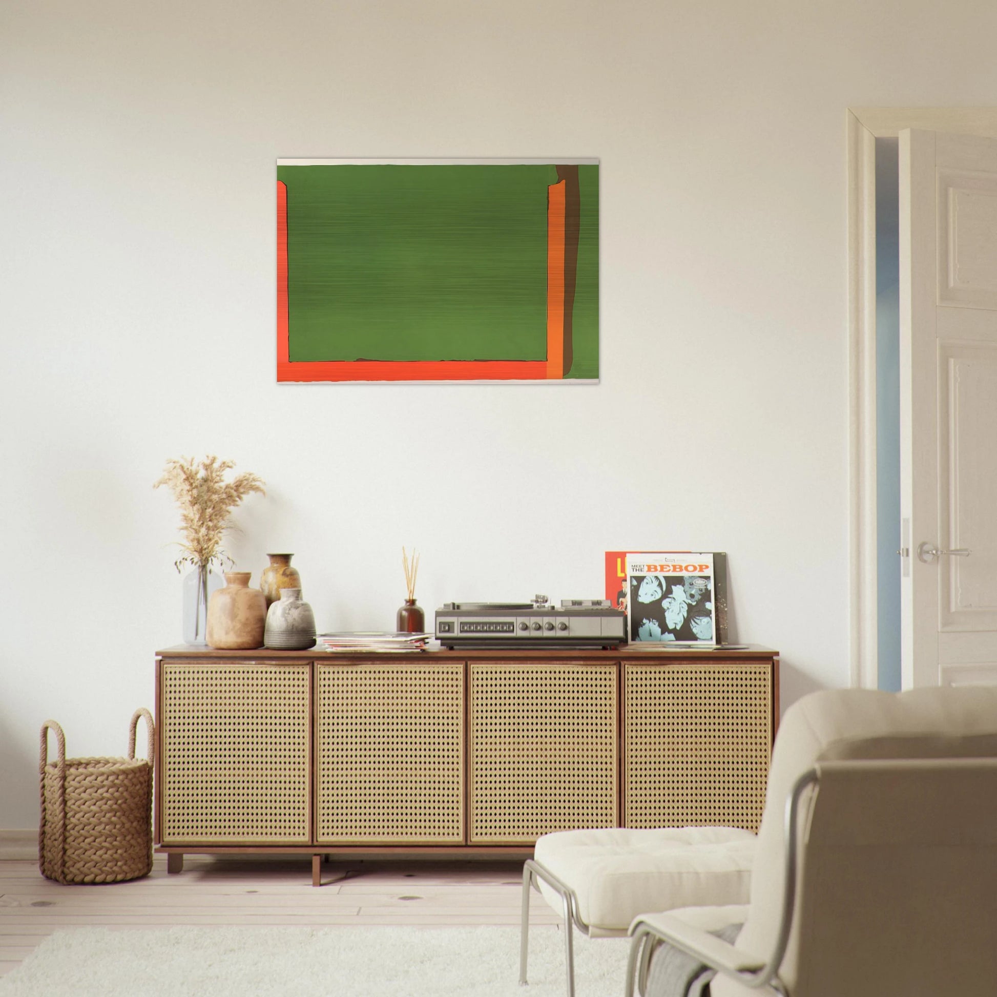Untitled Litograph - Color Field Painting - John Hoyland Brushed Aluminum Print - 70x100 cm / 28x40 inches | John Hoyland Aluminum Print | John Hoyland Prints