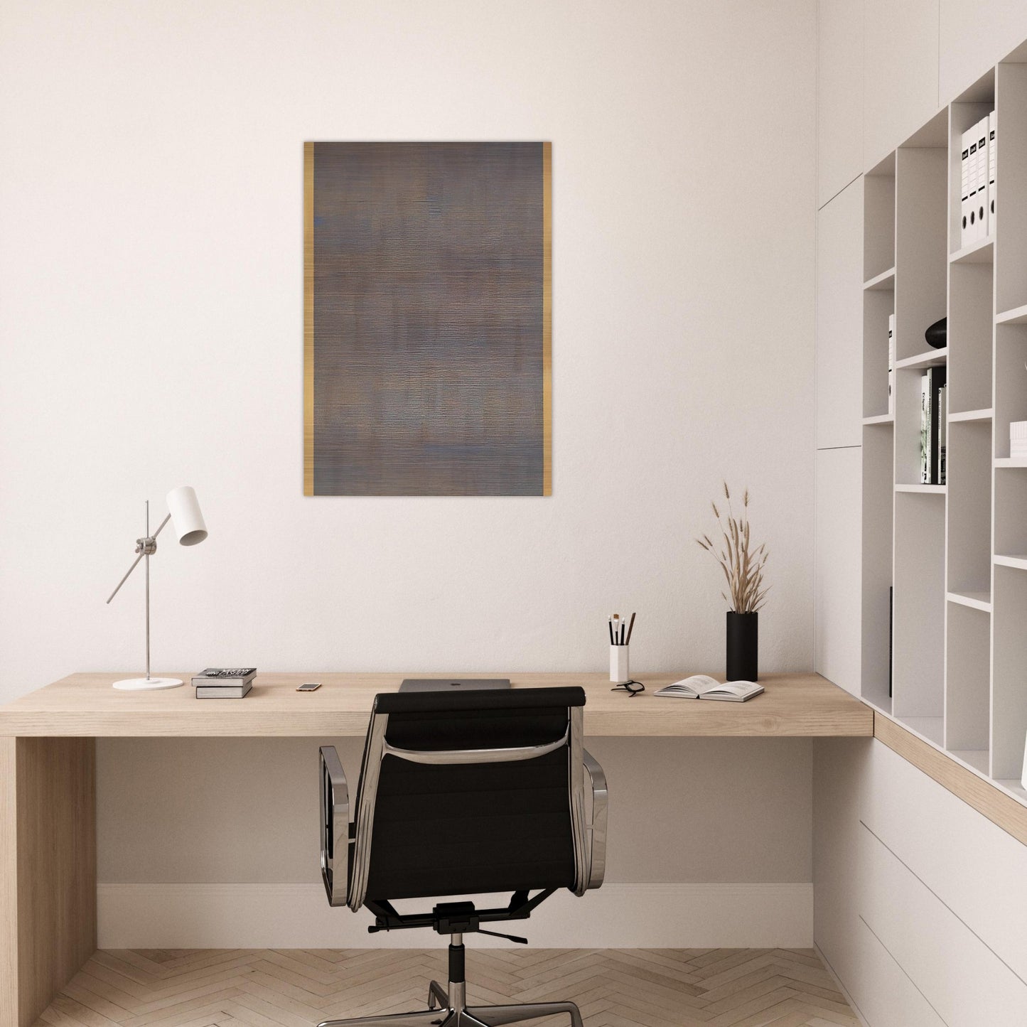 Falling Blue - Agnes Martin Brushed Aluminum Print - 70x100 cm / 28x40 inches | Agnes Martin Aluminum Print | Agnes Martin Prints