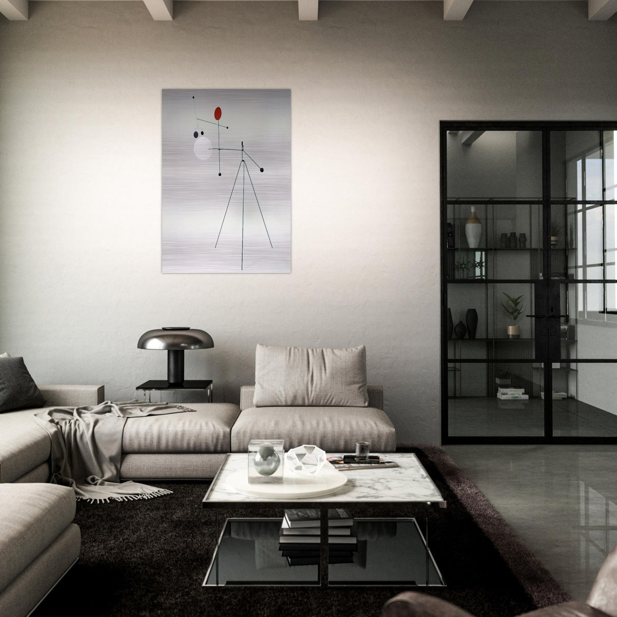 UNTITLED 1934 - Alexander Calder Brushed Aluminum Print - 70x100 cm / 28x40 inches | Alexander Calder Aluminum Print | Alexander Calder Prints