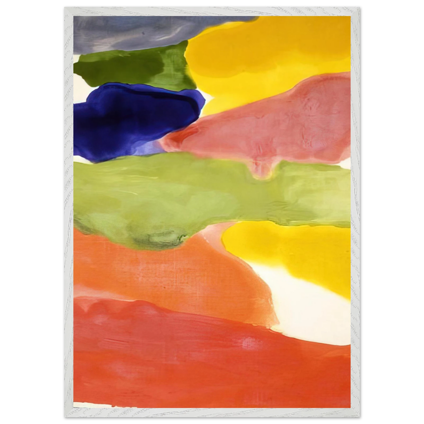 Helen Frankenthaler - Tutti-Fruitti - 1966 Wall art - 60x80 cm / 24x32 inches - Premium Wooden Framed Poster With Fine Art Paper-canvas - Black frame