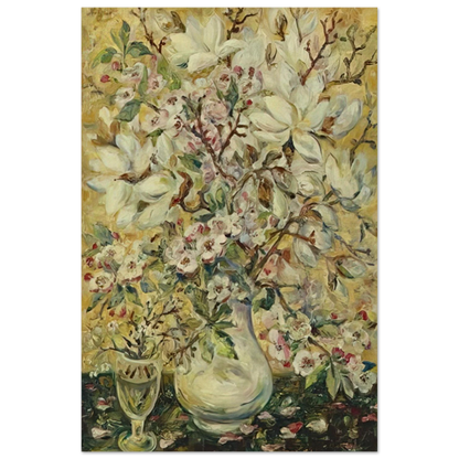 Flower vase - Post-Impressionism - Natalia Goncharova Art Prints - 100x150 cm / 40x60″ inches | Natalia Goncharova Poster | Natalia Goncharova Prints