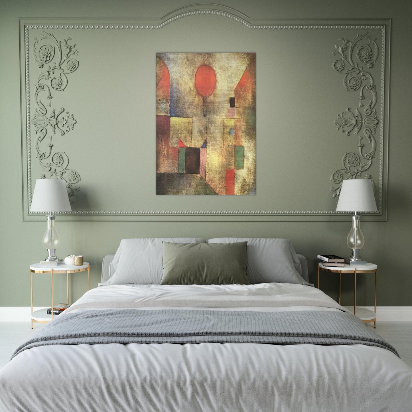 RED BALLOON 1922 - Paul Klee Brushed Aluminum Print - 70x100 cm / 28x40 inches | Paul Klee Aluminum Print | Paul Klee Prints