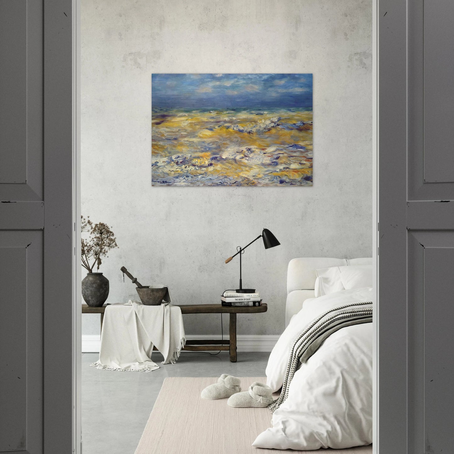 Seascape near berneval - Pierre-Auguste Renoir Brushed Aluminum Print - 70x100 cm / 28x40 inches | Pierre-Auguste Renoir Aluminum Print | Pierre-Auguste Renoir Prints