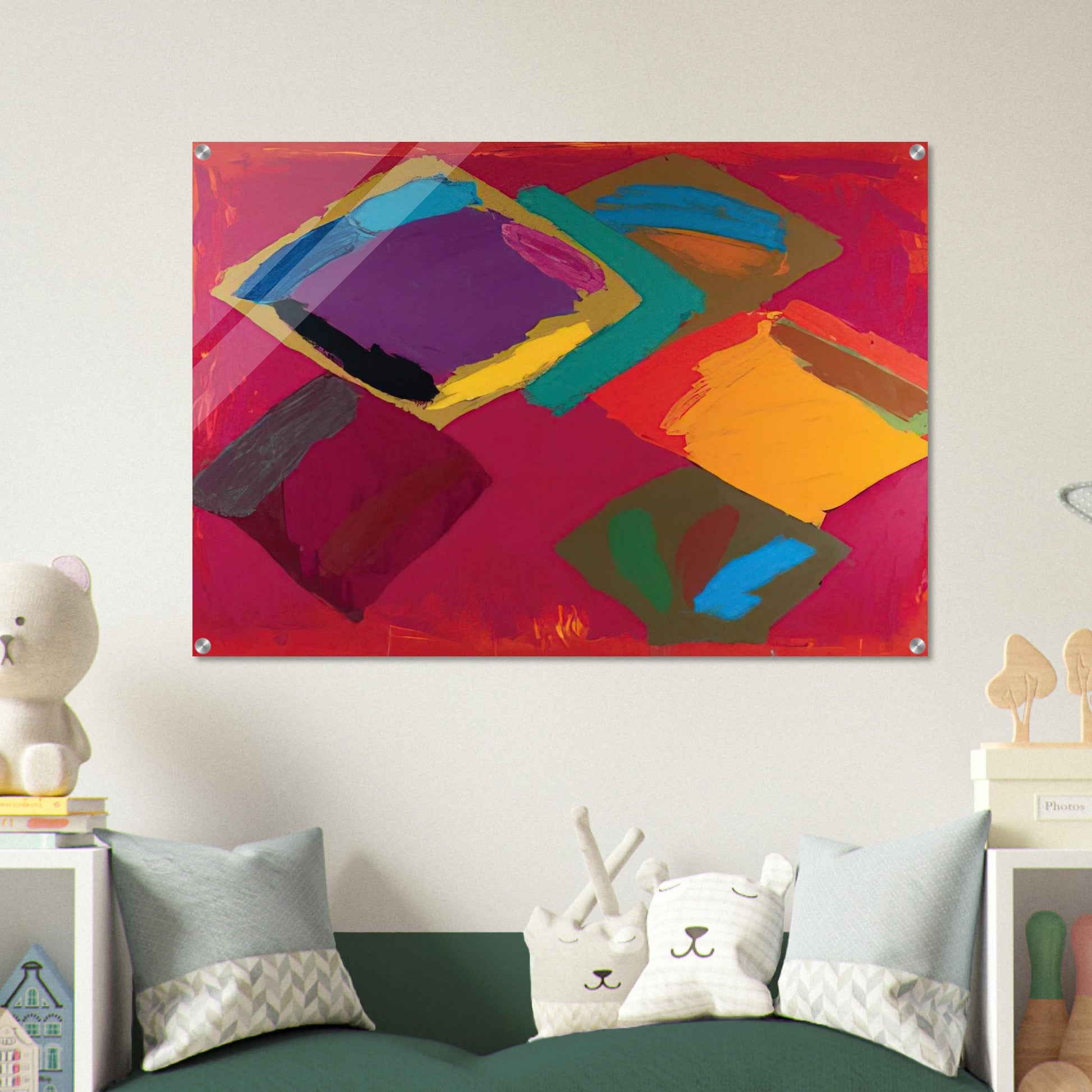 Tiger Walk 3.4.81 - 1981 - John Hoyland Acrylic Print - 70x100 cm / 28x40″ inches