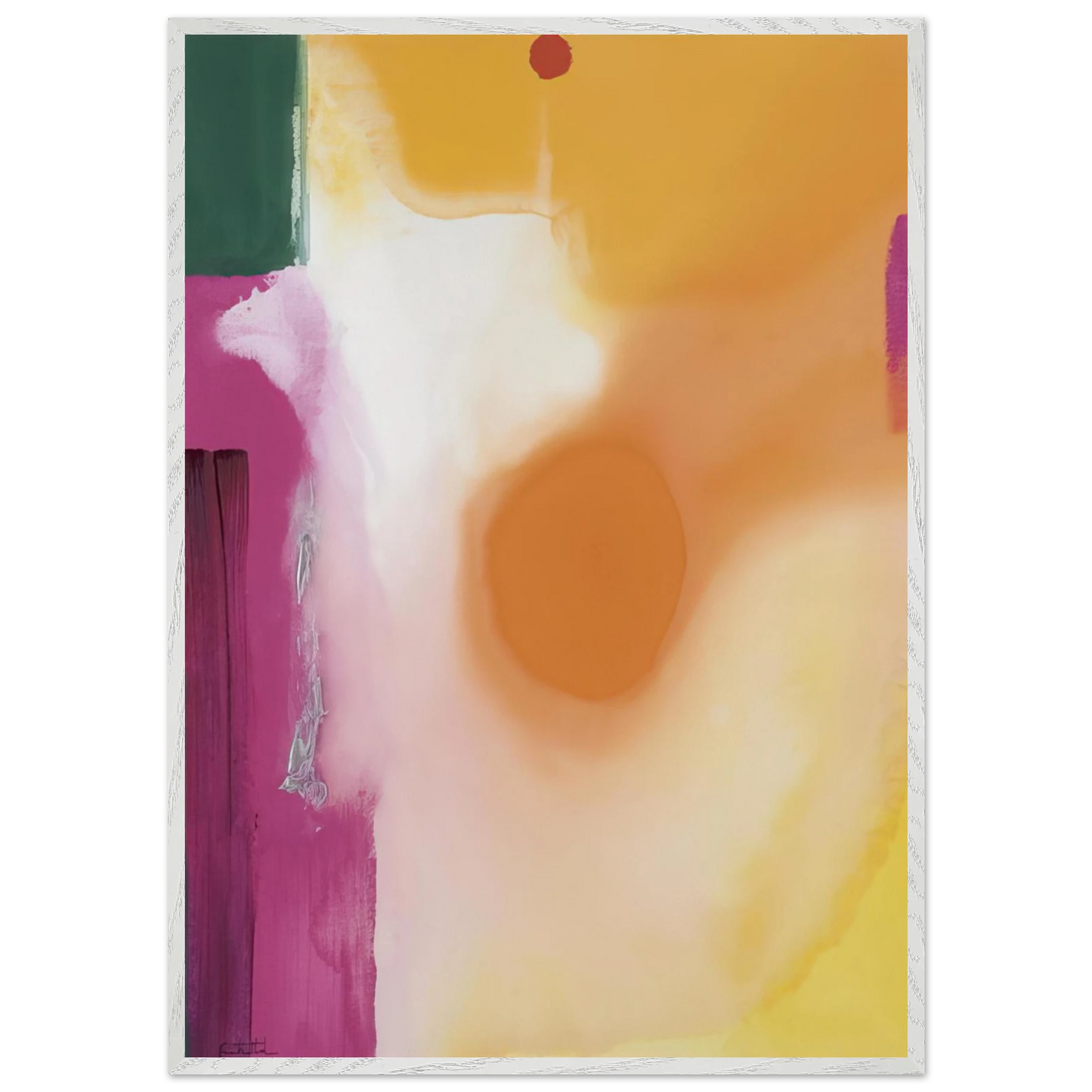 Helen Frankenthaler - Bullseye - 1989 Wall art - 30x45 cm / 12x18 inches - Premium Wooden Framed Poster With Fine Art Paper-canvas - Wood frame