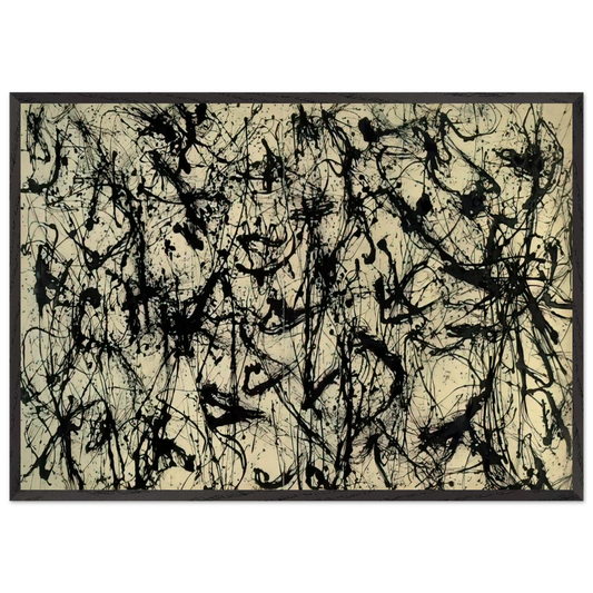 NUMBER 32 1950 - Jackson Pollock 70x100 cm / 28x40 inches Framed Art Print – Black Wooden Frame