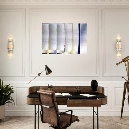 MIRROR SIX PANELS 3 1971 - Roy Lichtenstein Brushed Aluminum Print - 70x100 cm / 28x40 inches | Roy Lichtenstein Aluminum Print | Roy Lichtenstein Prints