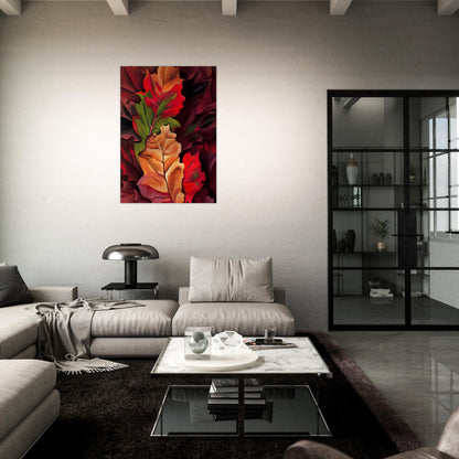 Autumn Leaves - Lake George, N.Y. - Georgia O'Keeffe Brushed Aluminum Print - 70x100 cm / 28x40 inches | Georgia O'Keeffe Aluminum Print | Georgia O'Keeffe Prints