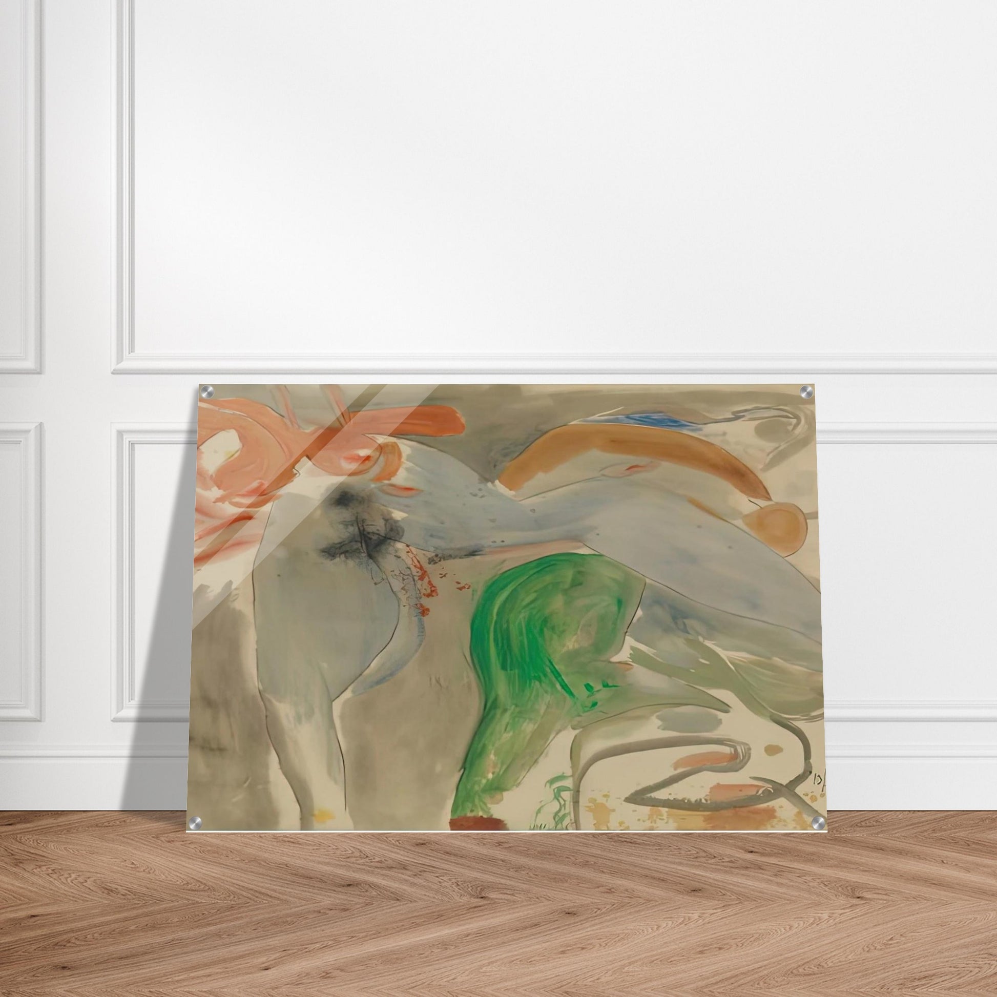 Scene with Nude, 1952- - Helen Frankenthaler Acrylic Print - 70x100 cm / 28x40″ inches