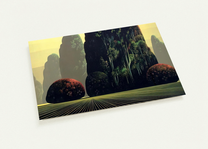 Autumn Eucalyptus By Eyvind Earle Pack of 10 Post Cards | Eyvind Earle Post Cards | A6 (10.5 x 14.8 cm) - 4.1 x 5.8 inches