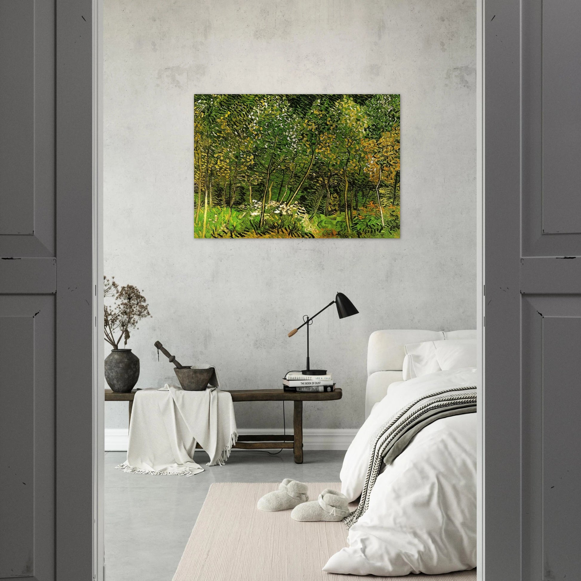 The Grove - Vincent van Gogh Brushed Aluminum Print - 70x100 cm / 28x40 inches | Vincent van Gogh Aluminum Print | Vincent van Gogh Prints