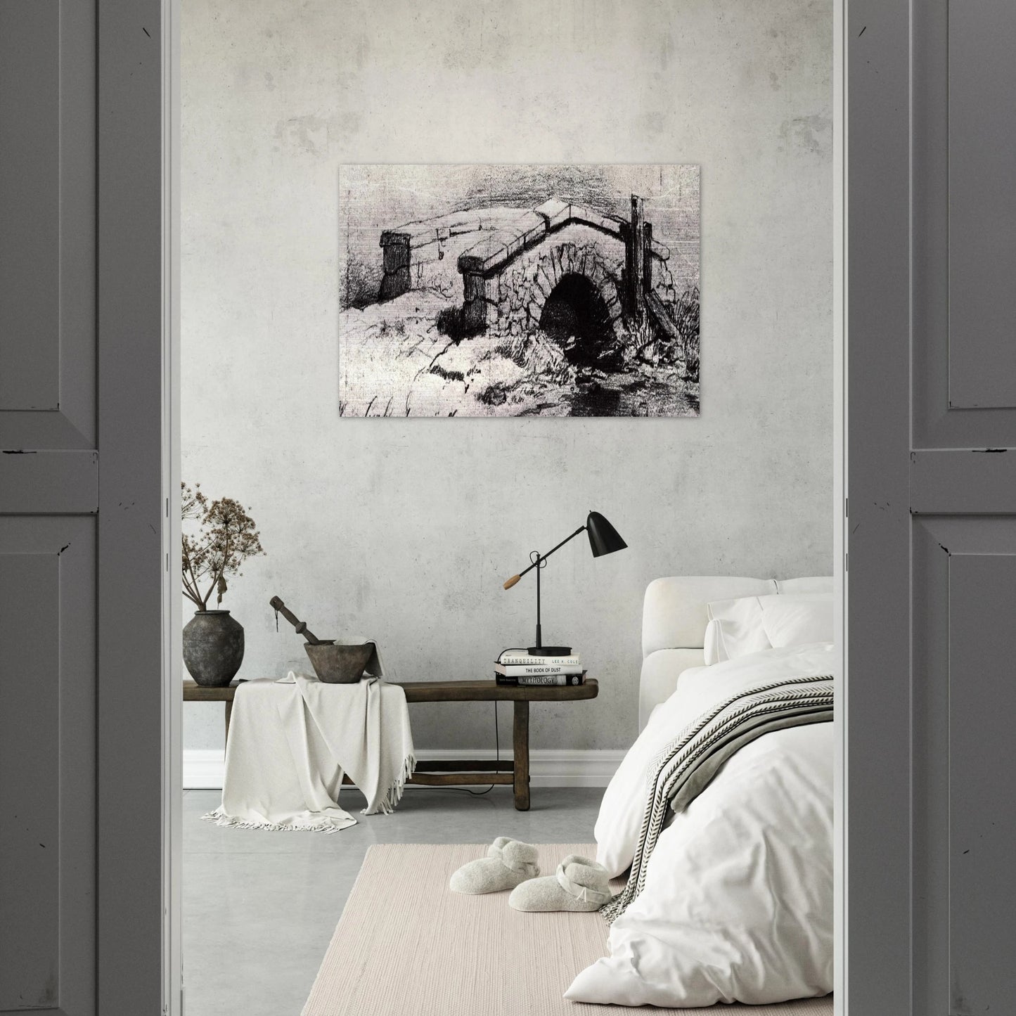 The Bridge - Vincent van Gogh Brushed Aluminum Print - 70x100 cm / 28x40 inches | Vincent van Gogh Aluminum Print | Vincent van Gogh Prints