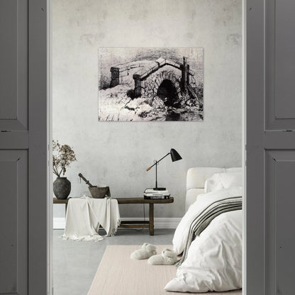 The Bridge - Vincent van Gogh Brushed Aluminum Print - 70x100 cm / 28x40 inches | Vincent van Gogh Aluminum Print | Vincent van Gogh Prints