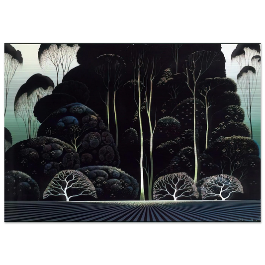 Eucalyptus - Eyvind Earle Brushed Aluminum Print - 70x100 cm / 28x40 inches | Eyvind Earle Aluminum Print | Eyvind Earle Prints