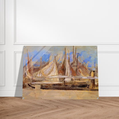YACHTS AT ROYAN 1902 - Odilon Redon Acrylic Print - 70x100 cm / 28x40″ inches