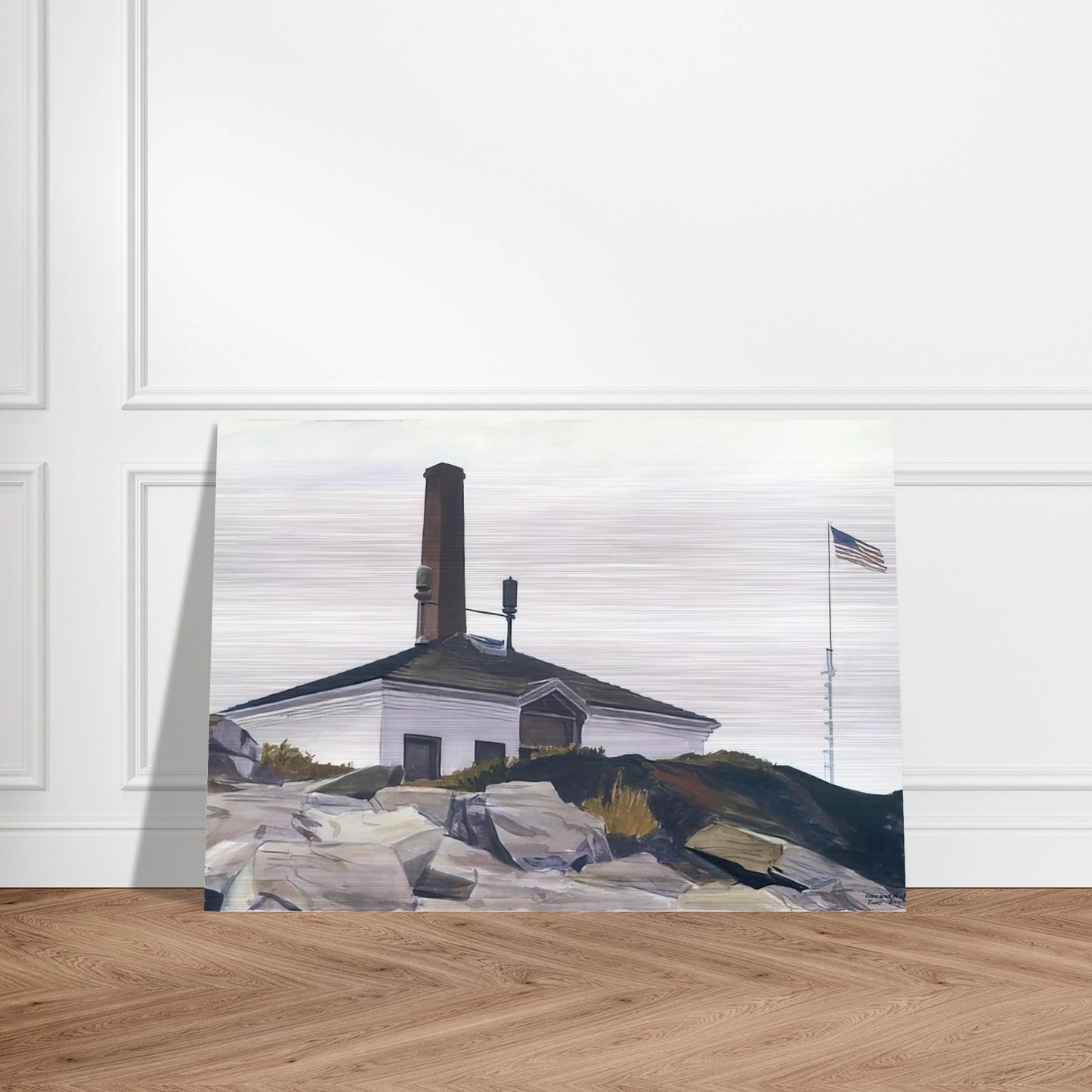 House of the Foghorn, I - Edward Hopper Brushed Aluminum Print - 70x100 cm / 28x40 inches | Edward Hopper Aluminum Print | Edward Hopper Prints