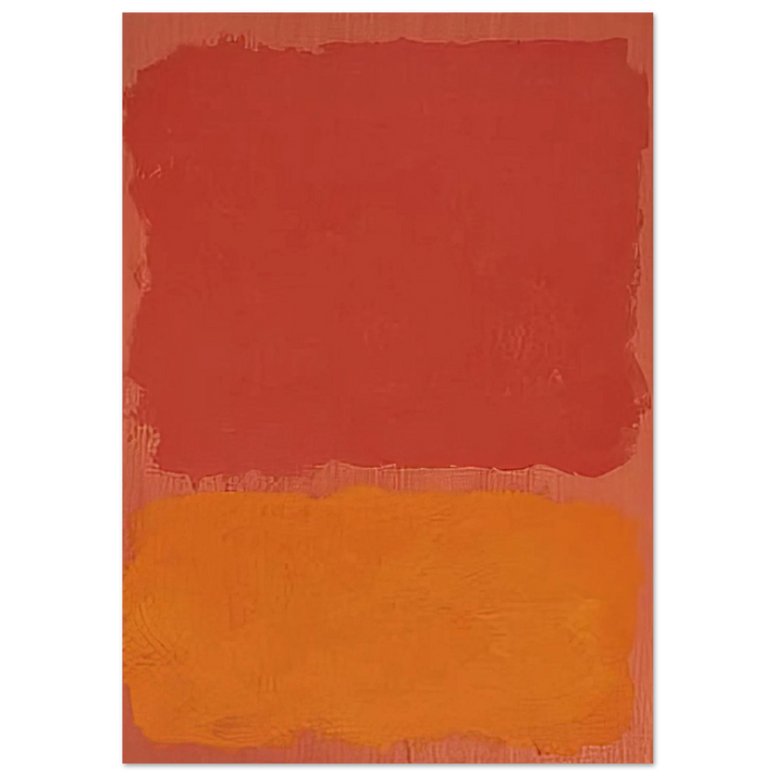 Mark Rothko - Untitled Red and Orange on Salmon - 1969 Wall Art - 60x80 cm / 24x32 inches - Premium Wooden Framed Poster With Fine Art Paper - Black frame