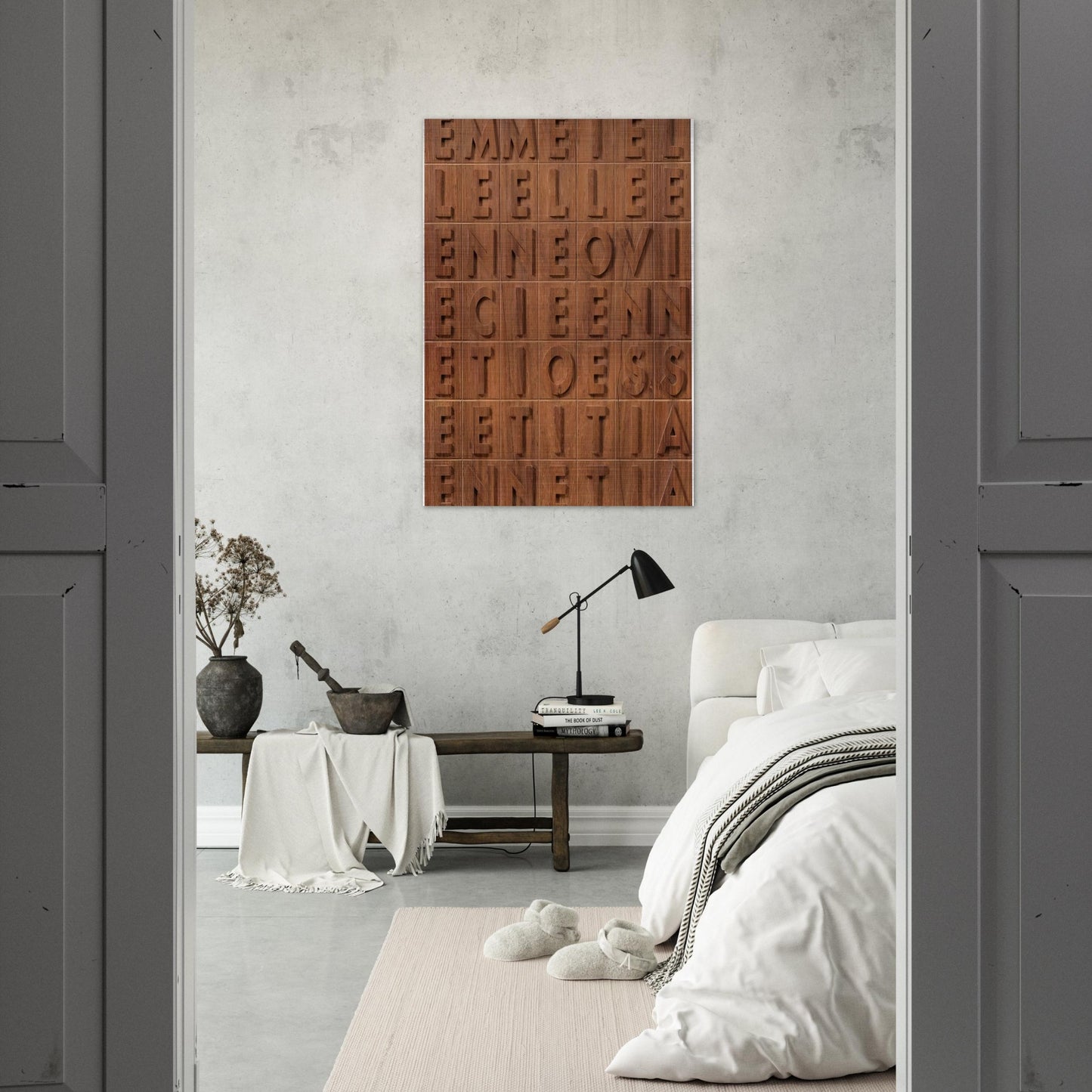 EMME I ELLE 1970 - Alighiero Boetti Brushed Aluminum Print - 70x100 cm / 28x40 inches | Alighiero Boetti Aluminum Print | Alighiero Boetti Prints