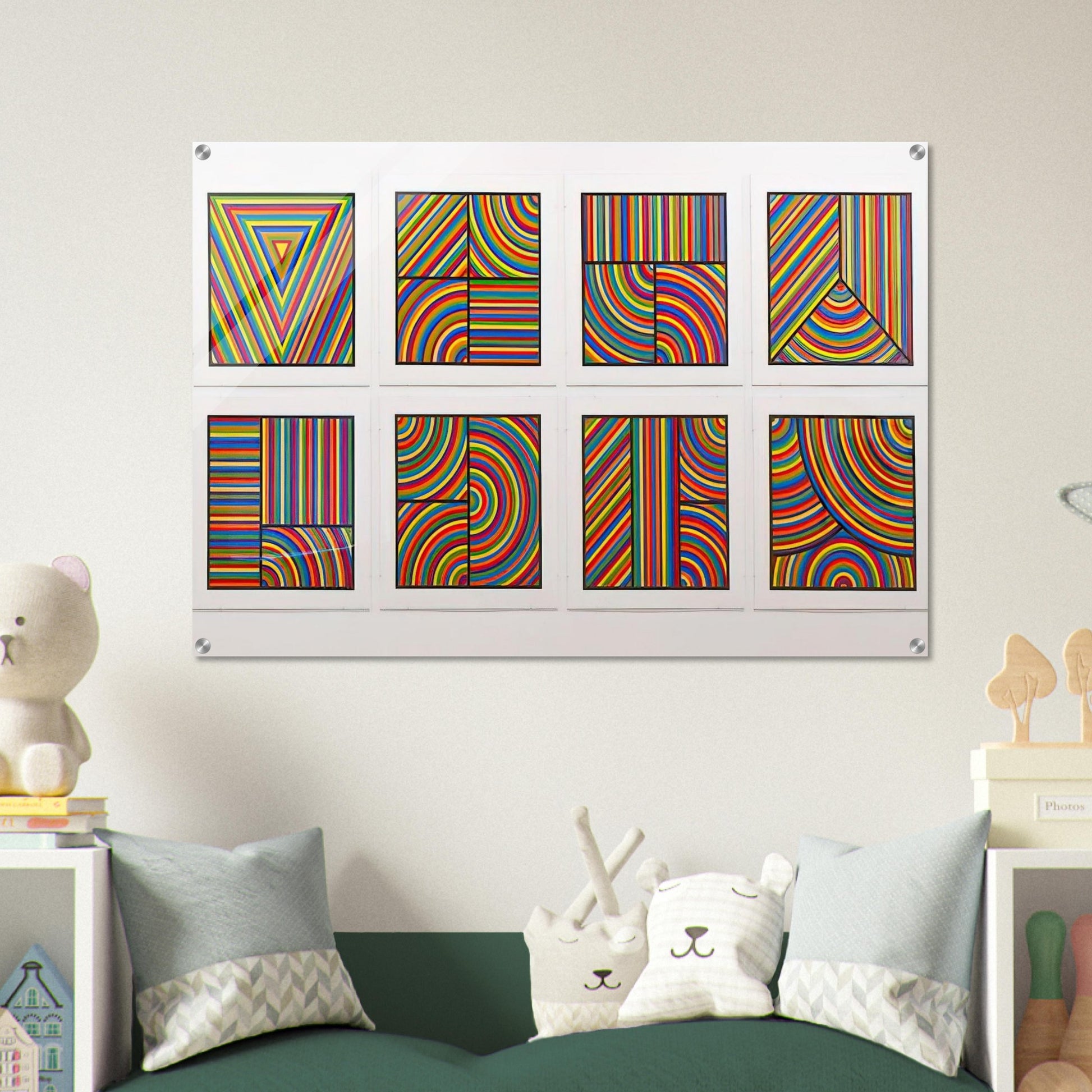 Color Bands Wadsworth Portfolio - Sol LeWitt Acrylic Print - 70x100 cm / 28x40″ inches | Sol LeWitt Wall Art | Sol LeWitt Prints