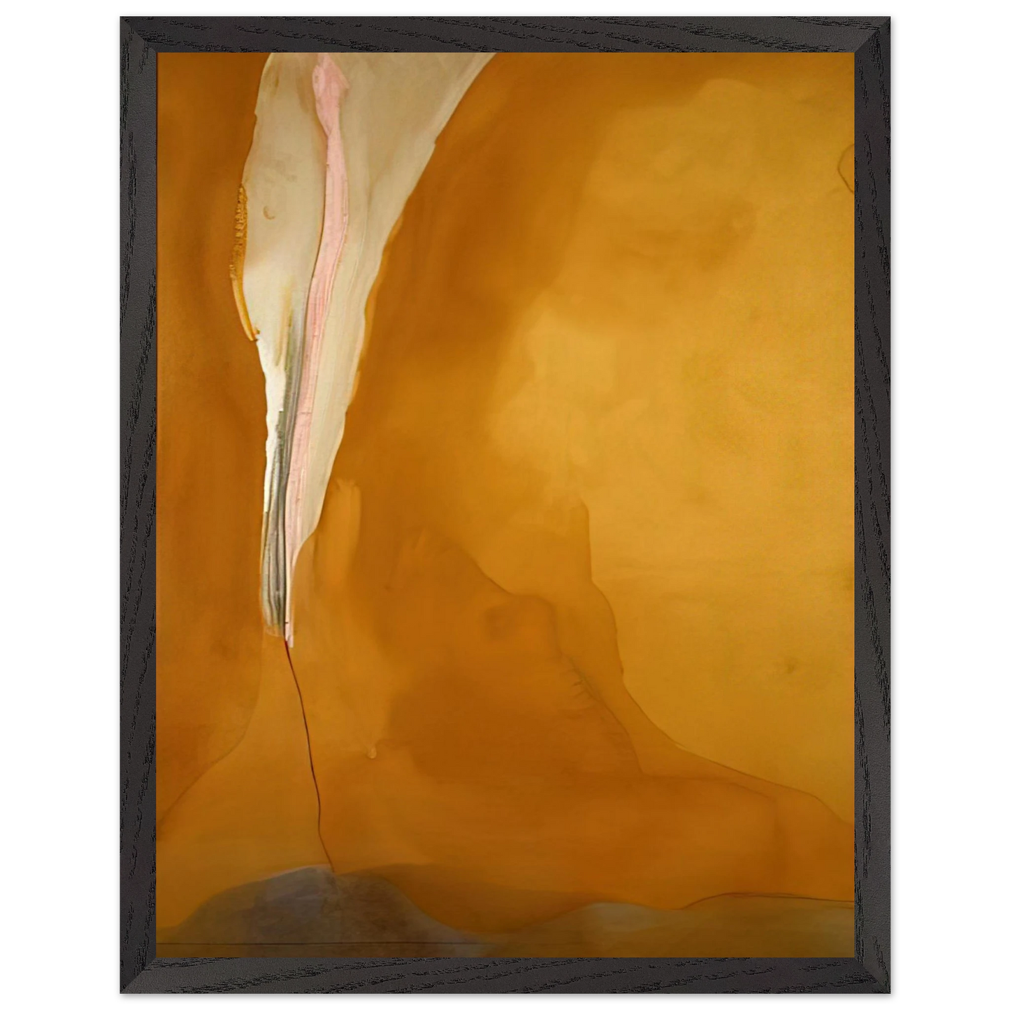 Helen Frankenthaler - Coral Wedge - 1972 Wall art - 50x50 cm / 20x20 inches - Premium Wooden Framed Poster With Fine Art Paper-canvas - Black frame