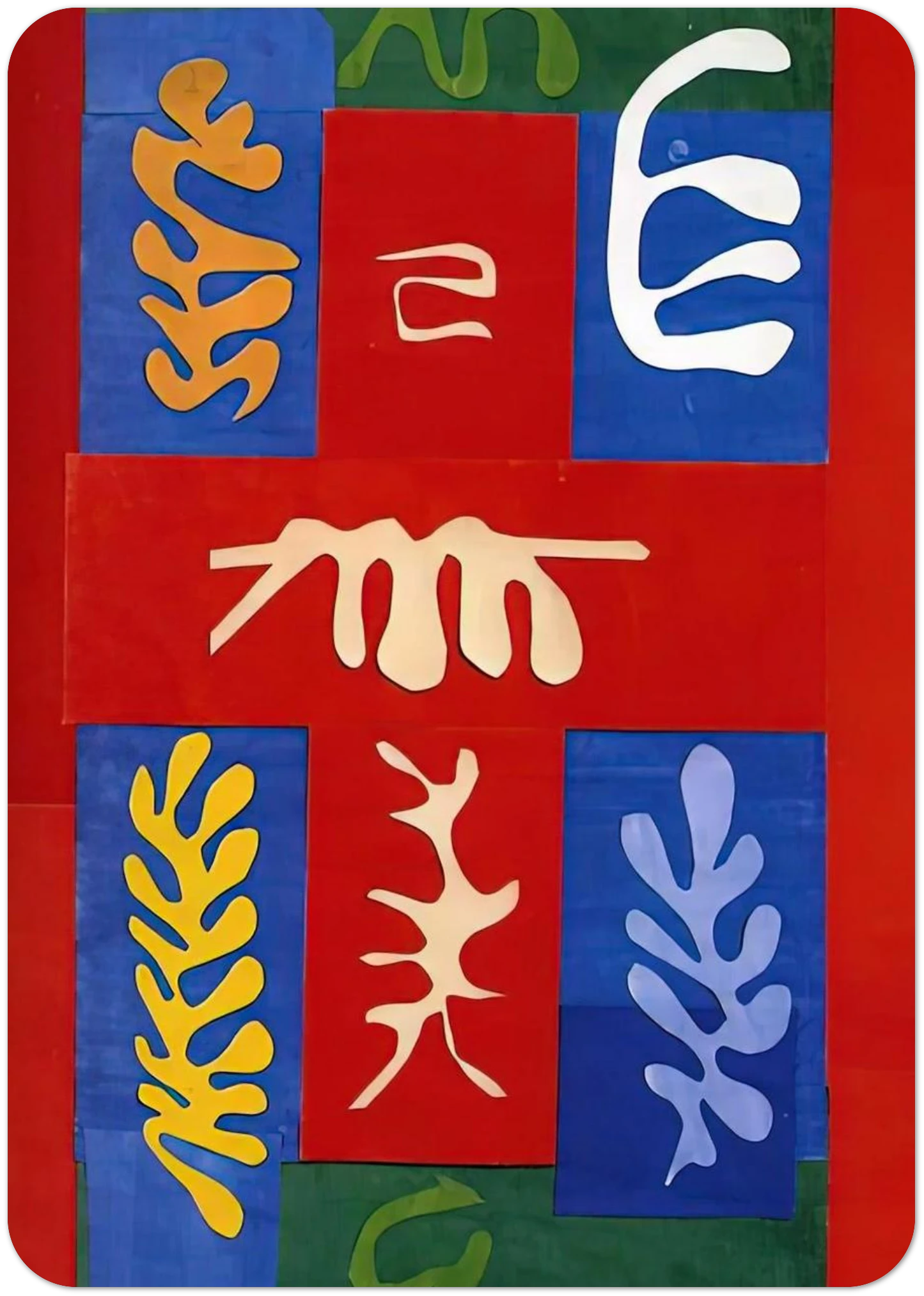 CUT OUTS 4 By Henri Matisse Pack of 10 Post Cards | Henri Matisse Post Cards | A6 (10.5 x 14.8 cm) - 4.1 x 5.8 inches