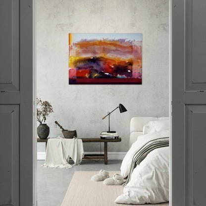 Butterfly Of Winter - 1985 - Ronnie Landfield Brushed Aluminum Print - 70x100 cm / 28x40 inches | Ronnie Landfield Aluminum Print | Ronnie Landfield Prints